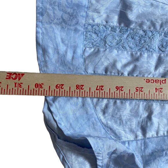 Robert Graham Embroidered Mens Long Sleeve Blue Dress Shirt LT/GT - Picture 5 of 9